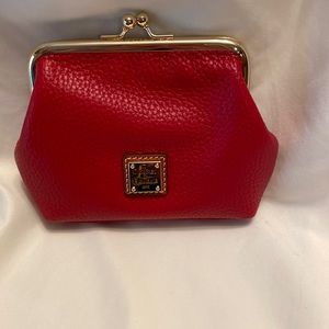 NWOT Dooney & Bourke large framed purse. Red pebble leather.